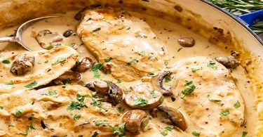 Blanquette de poulet aux champignons