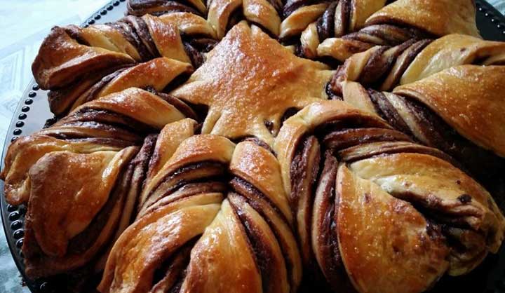 Brioche étoilée au Nutella