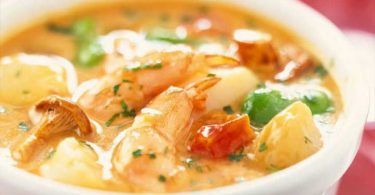 Cassolette de Saint-Jacques et crevettes