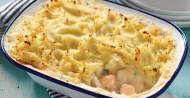 Hachis Parmentier aux Crevettes et Saumon
