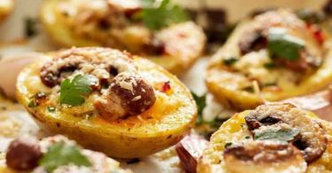 Pommes de terre gratinées fromage et champignons